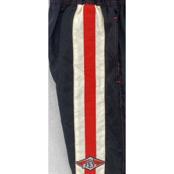Bear Surf Mens 34" Board Nylon Swimming Trunks Red Black Drawstring 1990's Wave - Picture 8 of 10